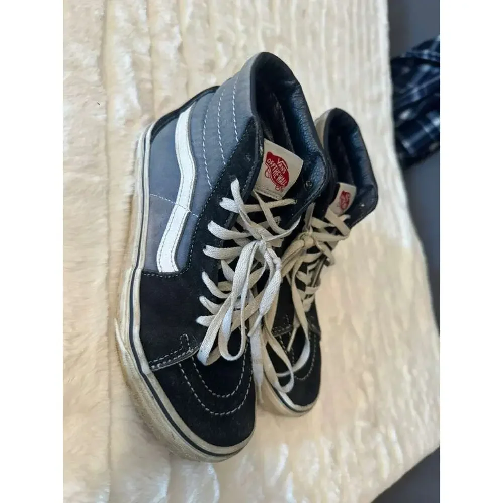 Vans Sk8-Hi High Top Sneakers Black Gray Men's 6.5 Women's 8 721356